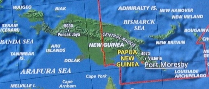 Papua Satelite Map